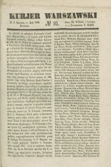 Kurjer Warszawski. 1840, № 93 (5 kwietnia)