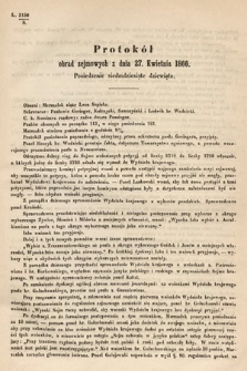 [Kadencja I, sesja III, pos. 79] Protokoły z 3. Sesyi I. Peryodu Sejmu Krajowego Królestwa Galicyi i Lodomeryi wraz z Wielkiem Księstwem Krakowskiem z roku 1865/6. Protokół 79