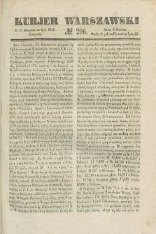 Kurjer Warszawski. 1840, № 206 (6 sierpnia)