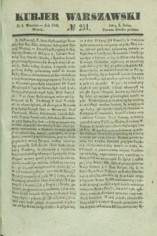 Kurjer Warszawski. 1840, № 231 (1 września)