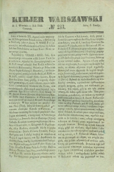 Kurjer Warszawski. 1840, № 233 (3 września)