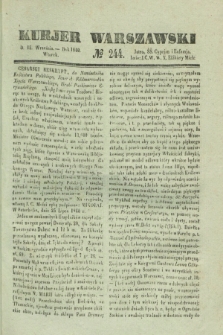 Kurjer Warszawski. 1840, № 244 (15 września)