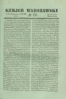 Kurjer Warszawski. 1840, № 276 (17 października)