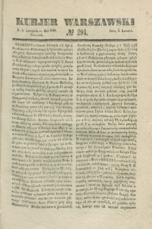 Kurjer Warszawski. 1840, № 294 (5 listopada)