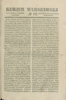 Kurjer Warszawski. 1840, № 332 (14 grudnia)