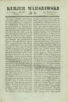 Kurjer Warszawski. 1841, № 16 (17 stycznia)