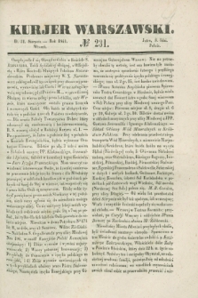 Kurjer Warszawski. 1841, № 231 (31 siepnia)