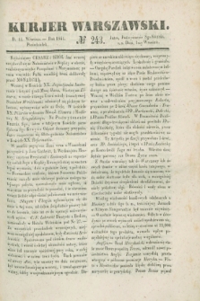 Kurjer Warszawski. 1841, № 243 (13 września)