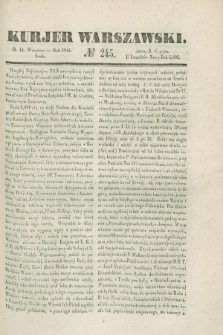 Kurjer Warszawski. 1841, № 245 (15 września)