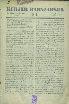 Kurjer Warszawski. 1842, № 1 (1 stycznia)