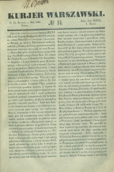 Kurjer Warszawski. 1842, № 14 (15 stycznia)