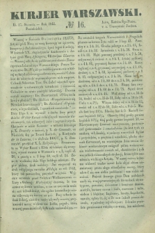 Kurjer Warszawski. 1842, № 16 (17 stycznia)