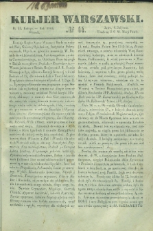 Kurjer Warszawski. 1842, № 44 (15 lutego)