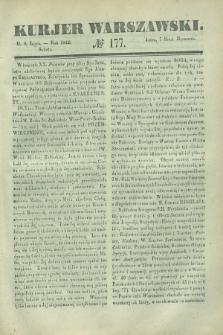 Kurjer Warszawski. 1842, № 177 (9 lipca)