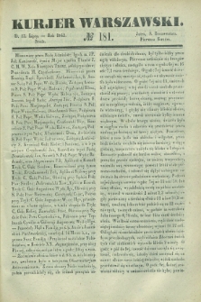 Kurjer Warszawski. 1842, № 181 (13 lipca)