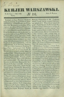 Kurjer Warszawski. 1842, № 191 (23 lipca)