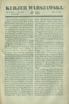 Kurjer Warszawski. 1842, № 193 (25 lipca)