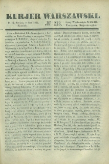 Kurjer Warszawski. 1842, № 213 (14 sierpnia)