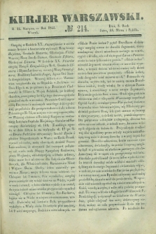 Kurjer Warszawski. 1842, № 214 (16 sierpnia)