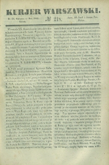 Kurjer Warszawski. 1842, № 218 (20 sierpnia)