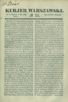 Kurjer Warszawski. 1842, № 245 (17 września)
