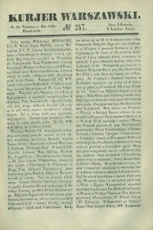 Kurjer Warszawski. 1842, № 247 (19 września)