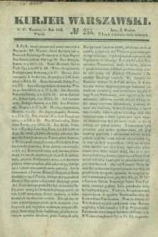 Kurjer Warszawski. 1842, № 255 (27 września)