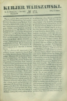 Kurjer Warszawski. 1842, № 275 (17 października)