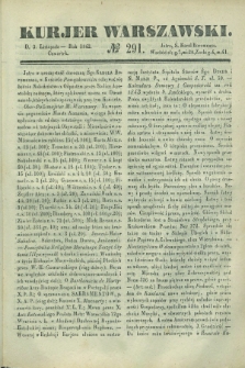 Kurjer Warszawski. 1842, № 291 (3 listopada)