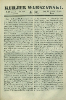 Kurjer Warszawski. 1842, № 305 (17 listopada)
