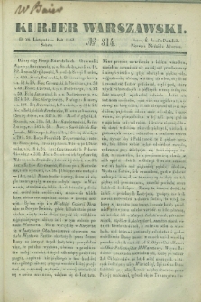 Kurjer Warszawski. 1842, № 314 (26 listopada)
