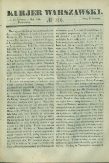 Kurjer Warszawski. 1842, № 316 (28 listopada)