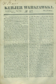 Kurjer Warszawski. 1842, № 317 (29 listopada)