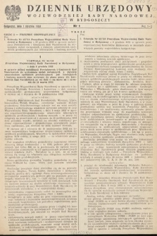 Dziennik Urzędowy Wojewódzkiej Rady Narodowej w Bydgoszczy. 1953, nr 1