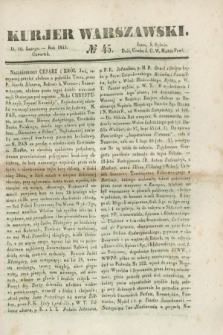 Kurjer Warszawski. 1843, № 45 (16 lutego)