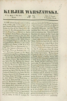 Kurjer Warszawski. 1843, № 71 (14 marca)