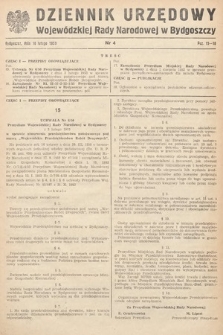 Dziennik Urzędowy Wojewódzkiej Rady Narodowej w Bydgoszczy. 1953, nr 4