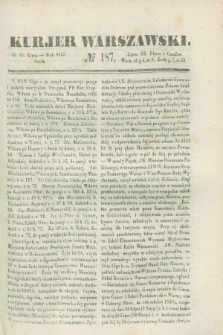 Kurjer Warszawski. 1843, № 187 (19 lipca)