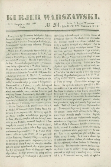 Kurjer Warszawski. 1843, № 201 (2 sierpnia)