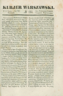 Kurjer Warszawski. 1843, № 213 (14 sierpnia)