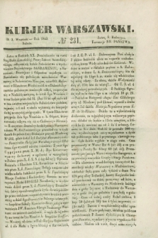 Kurjer Warszawski. 1843, № 231 (2 września)