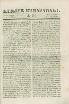 Kurjer Warszawski. 1843, № 240 (12 września)