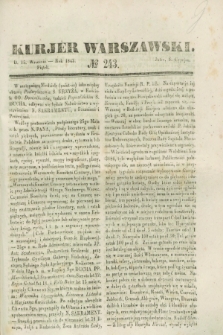 Kurjer Warszawski. 1843, № 243 (15 września)