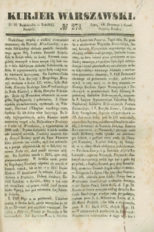 Kurjer Warszawski. 1843, № 273 (15 października)