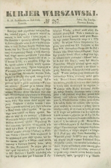 Kurjer Warszawski. 1843, № 287 (29 października)