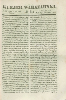 Kurjer Warszawski. 1844, № 213 (11 sierpnia)