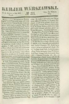 Kurjer Warszawski. 1844, № 215 (13 sierpnia)