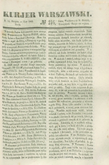 Kurjer Warszawski. 1844, № 216 (14 sierpnia)