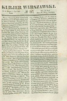 Kurjer Warszawski. 1844, № 217 (16 sierpnia)