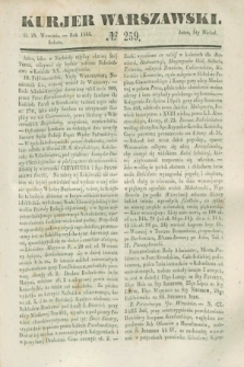 Kurjer Warszawski. 1844, № 259 (28 września)